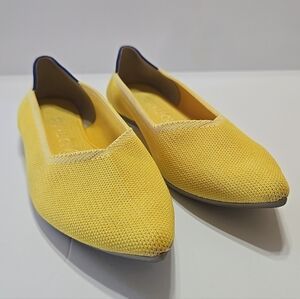 Rothys The Point Flat In Sunshine Yellow Womens Size 10